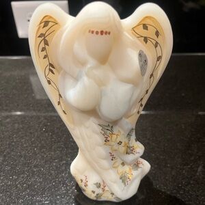 Fenton Hand Painted Angel. Limited Edition # 268. Signed.